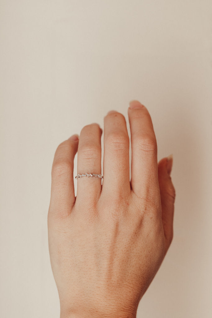 Scattered Tapered Baguette Moissanite Band, photo 11