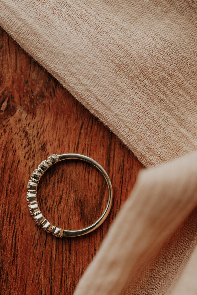 Solid Gold Half Eternity Ring