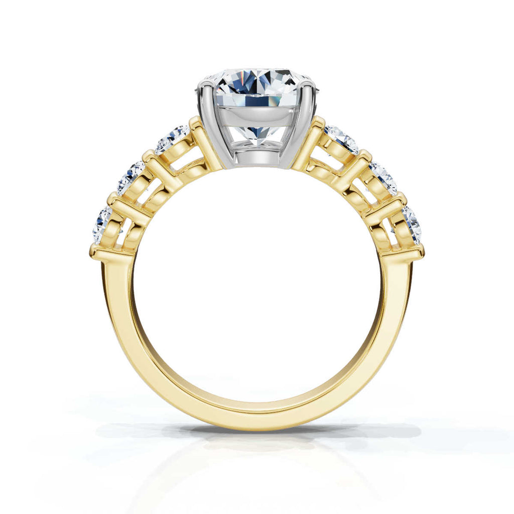 Solid Gold 2.1Ct Lab Grown Diamond Engagement Ring (3EE981)