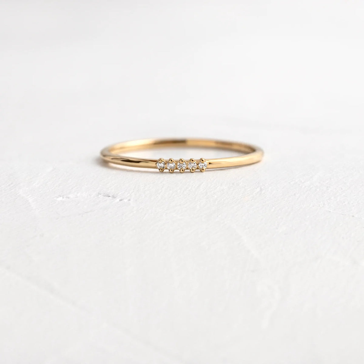 Solid Gold Lab-Grown Diamond Morse Code Rings