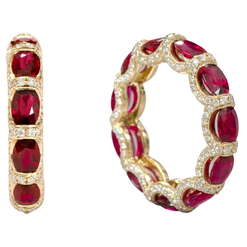 Solid Gold Ruby Wedding Band (AA2780)