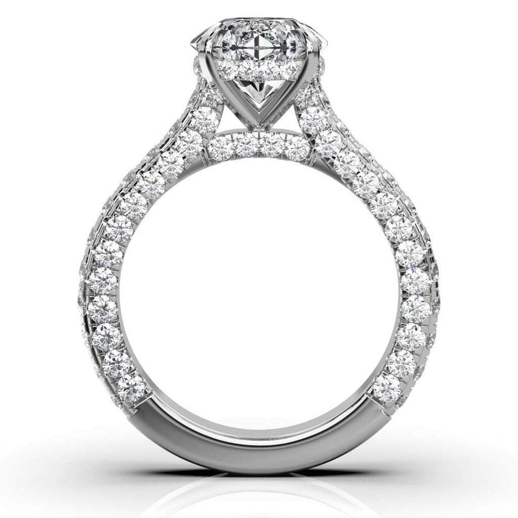 Solid Gold Radiant Solitaire Lab Diamond Ring