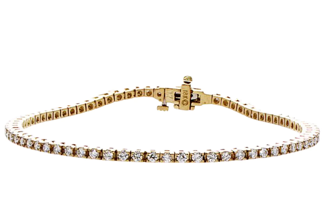 Solid Gold Diamond Tennis Bracelet (DB4E71)