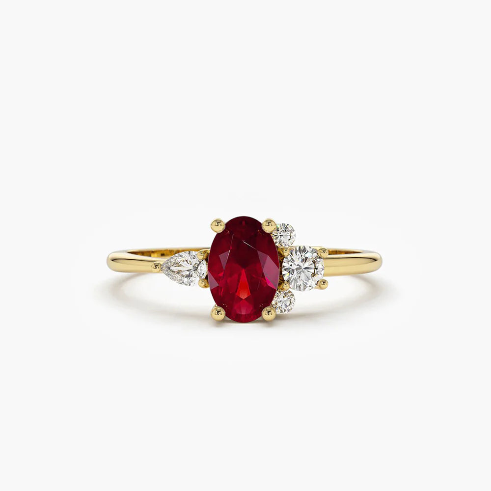 14K Solid Gold 0.19 CT Lab Grown Diamond Ring