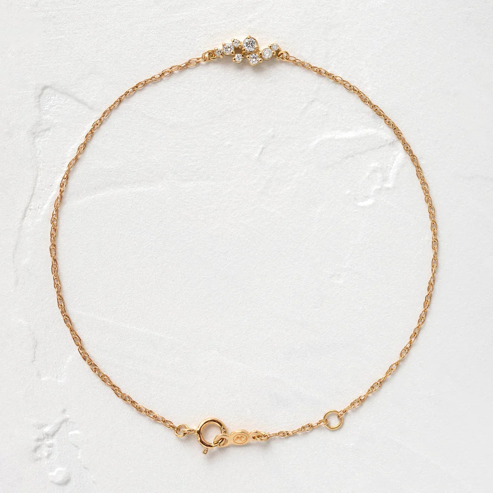 Solid Gold Diamond Dusting Bracelet