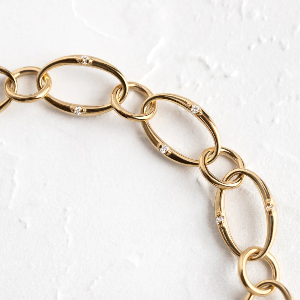 Solid Gold Diamond Tethered Bracelet (53686E)