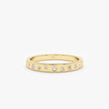Solid Gold Flush Set Diamond Band