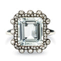 Solid Gold Medici Aquamarine And Diamond Cocktail Ring