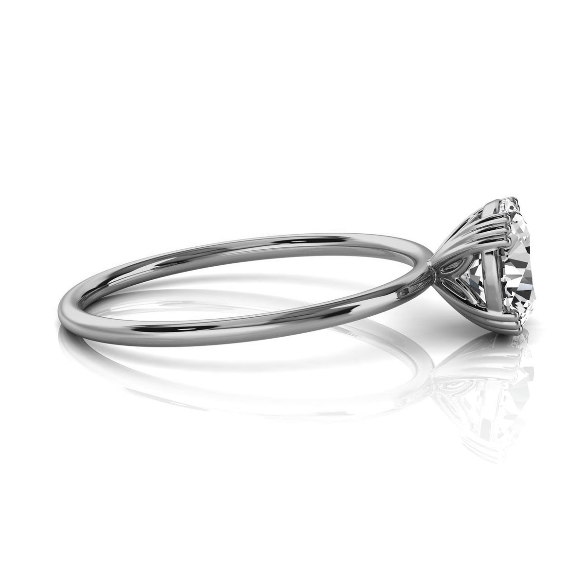 Solid Gold Solitaire 2ct Engagement Ring