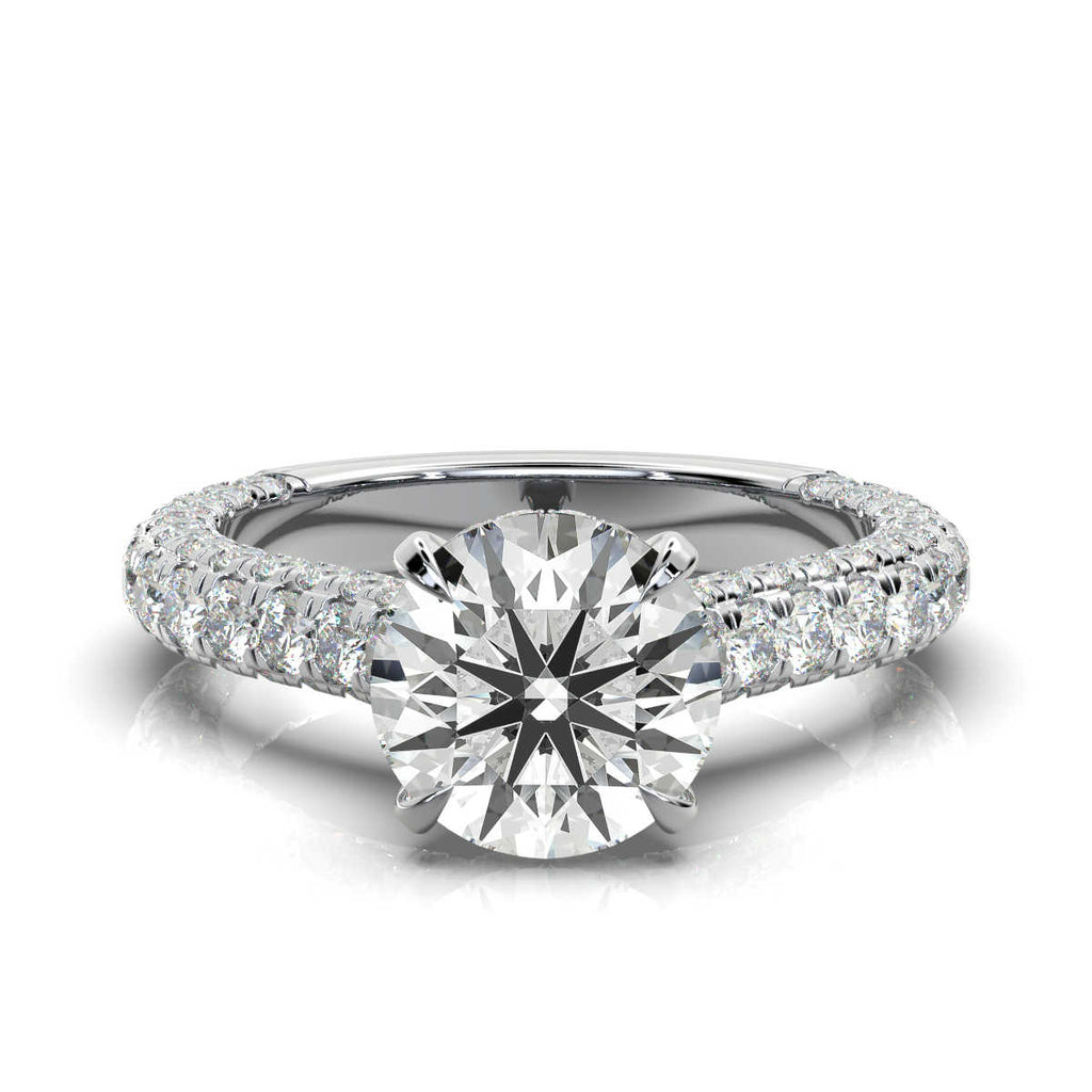 Solid Gold Radiant Solitaire Lab Diamond Ring