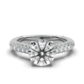 Solid Gold Radiant Solitaire Lab Diamond Ring