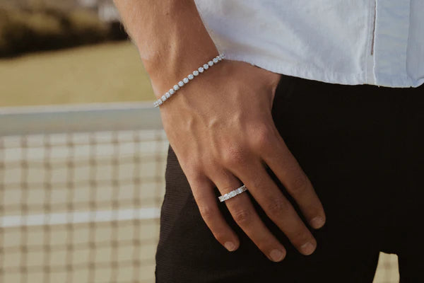 14K Solid Gold 4.08 CT Lab Grown Diamond Tennis Bracelet