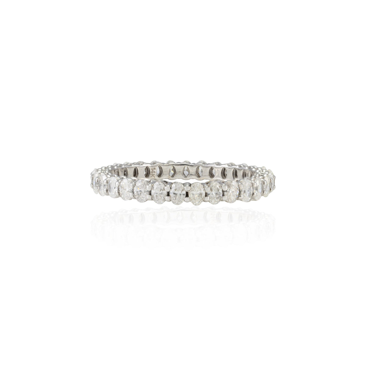 Solid Gold Oval Cut Diamond Eternity Band (00134F)