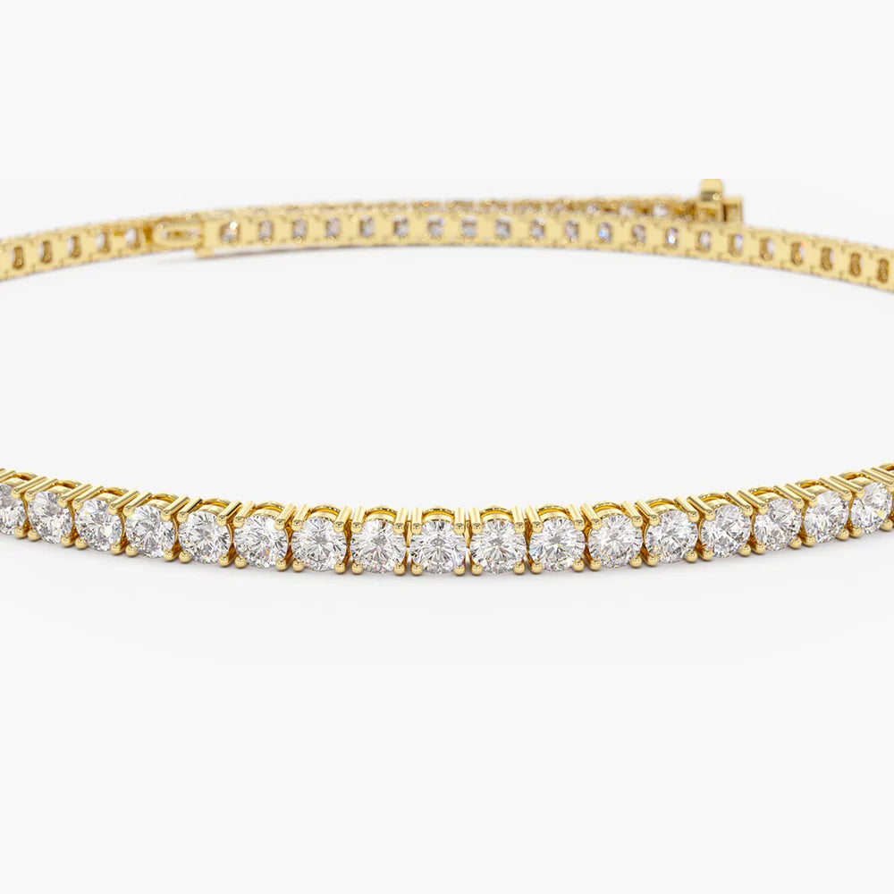 Solid Gold Lab-Grown Diamond Tennis Bracelet (5C9357)