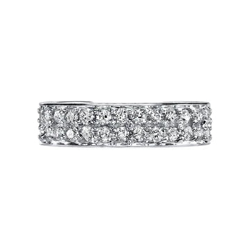 Solid Gold Two-Row Diamond Ear Cuff