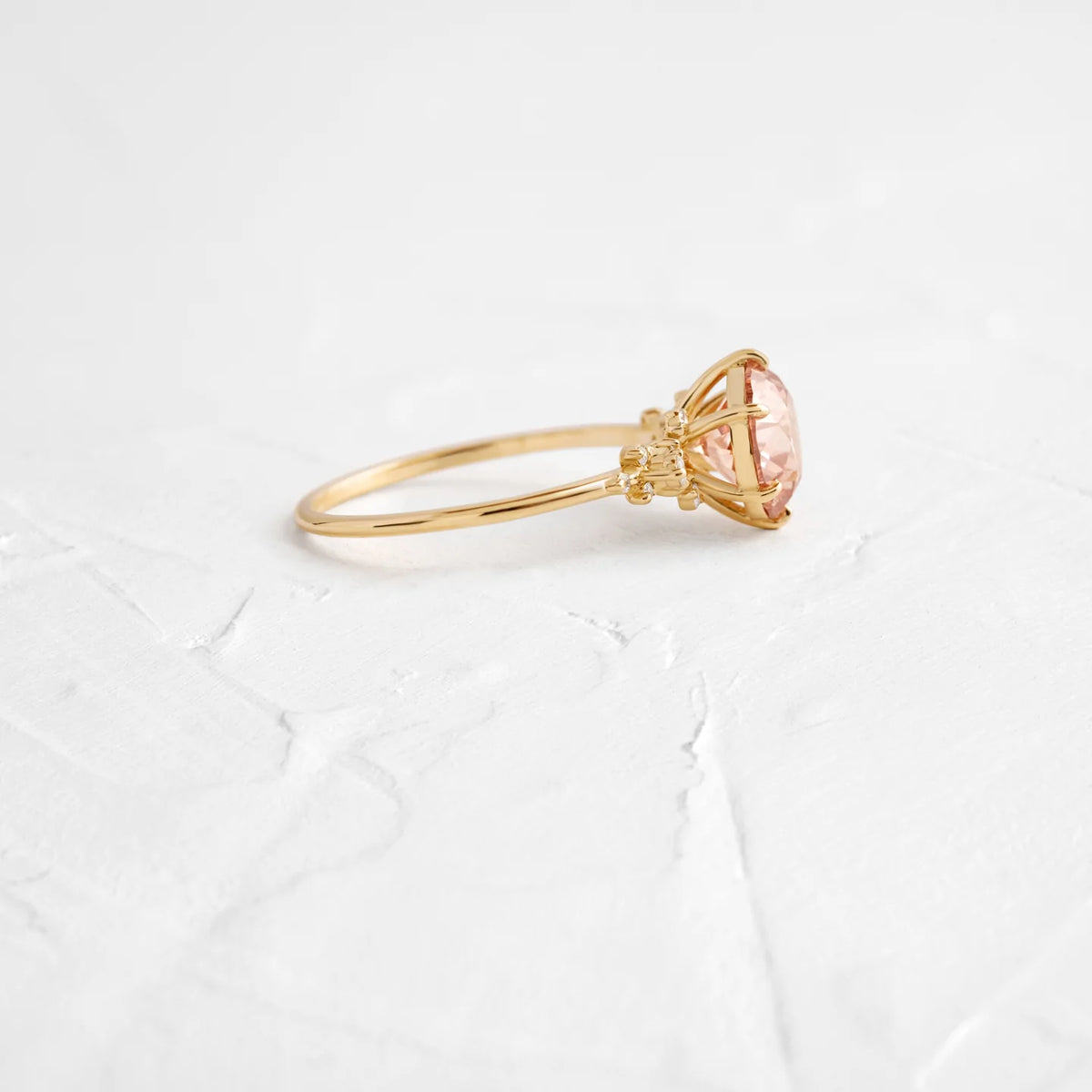 Solid Gold 2ct. Round Cut Lab-grown Pink Diamond Ring