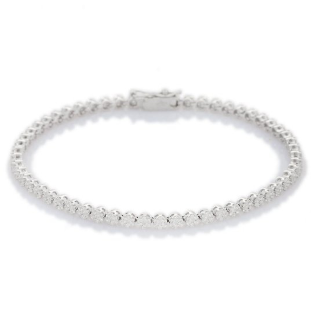 18K Solid Gold Diamond Bracelet - Style A