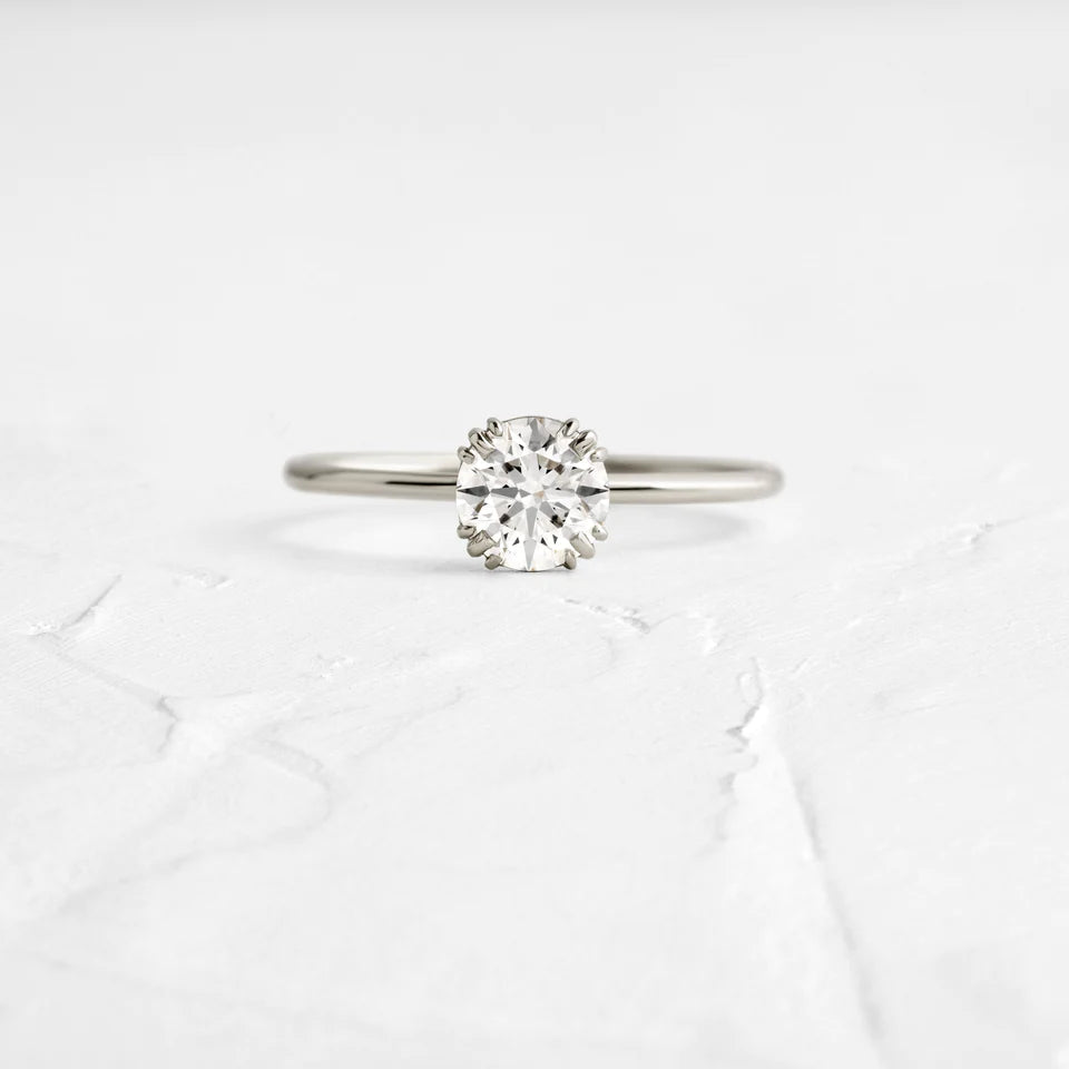 Solid Gold 0.71ct. Round Cut Lab-Grown Diamond Ring