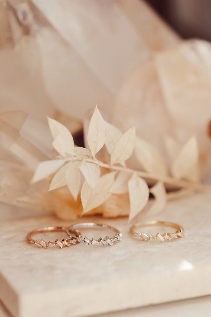 Scattered Tapered Baguette Moissanite Band, photo 4