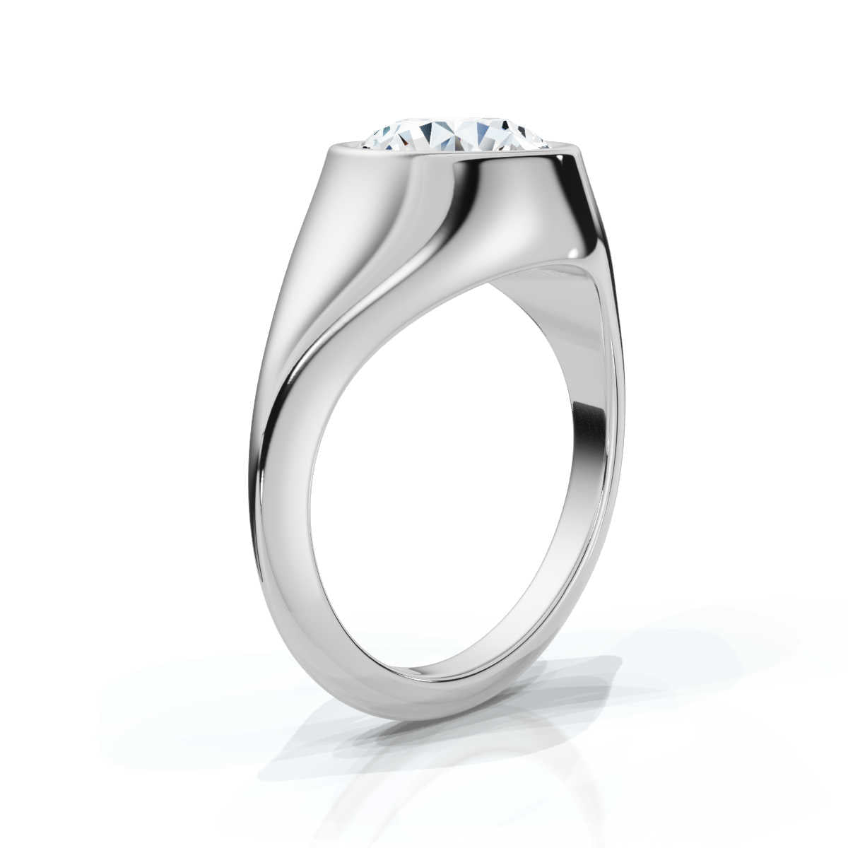 Solid Gold 2ct Lab Grown Diamond Engagement Ring (B4EAE1)