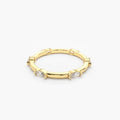 Solid Gold Stackable Marquise Diamond Eternity Ring