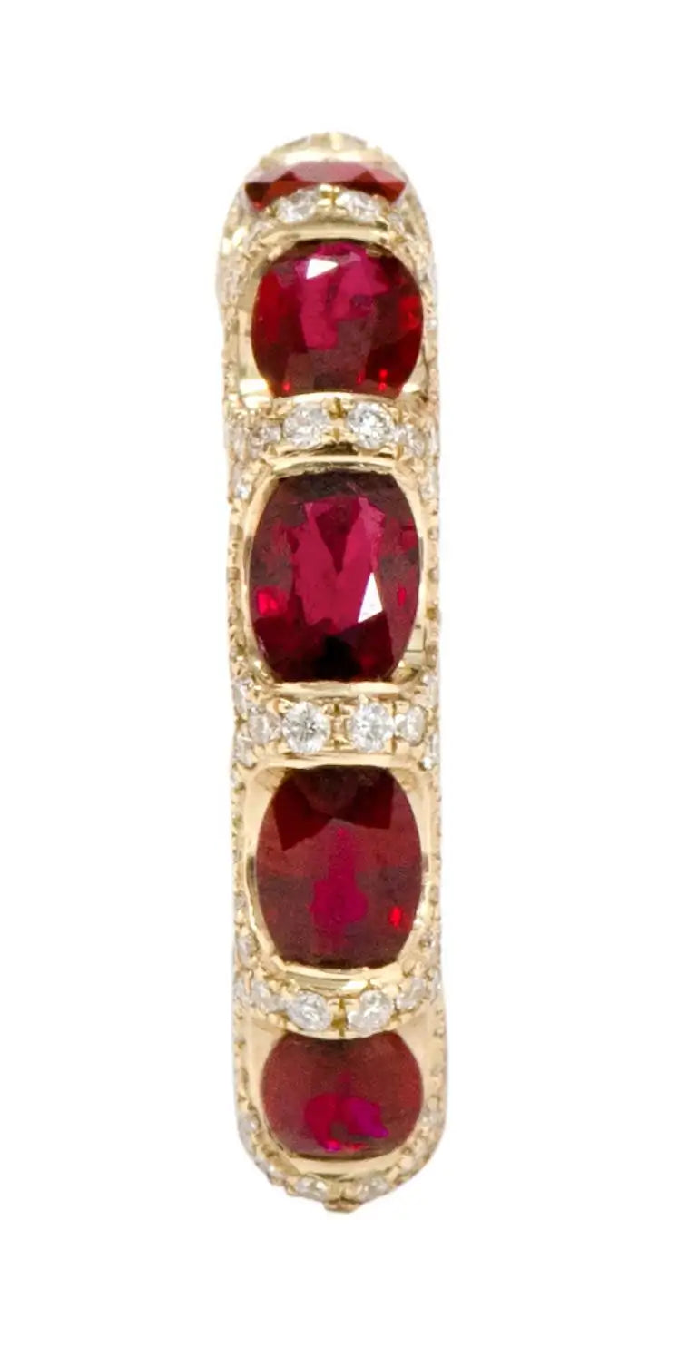 Solid Gold Ruby Wedding Band (AA2780)