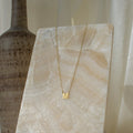 Solid Gold Dianty Initial Necklace
