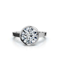 Solid Gold 2 CT Hand Texture Lab Grown Diamond Engagement Ring