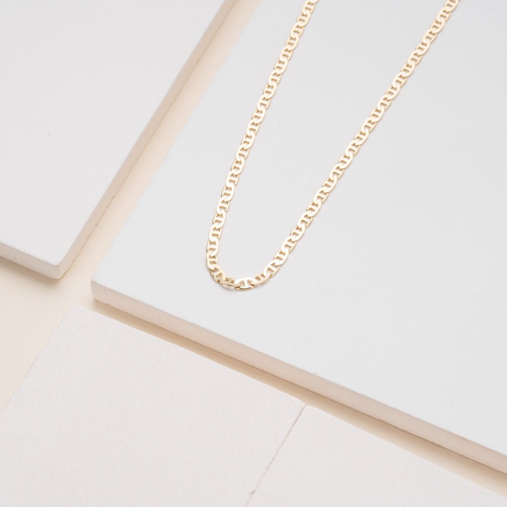 Solid Gold Mariner Chain Necklace (1B2ADA)