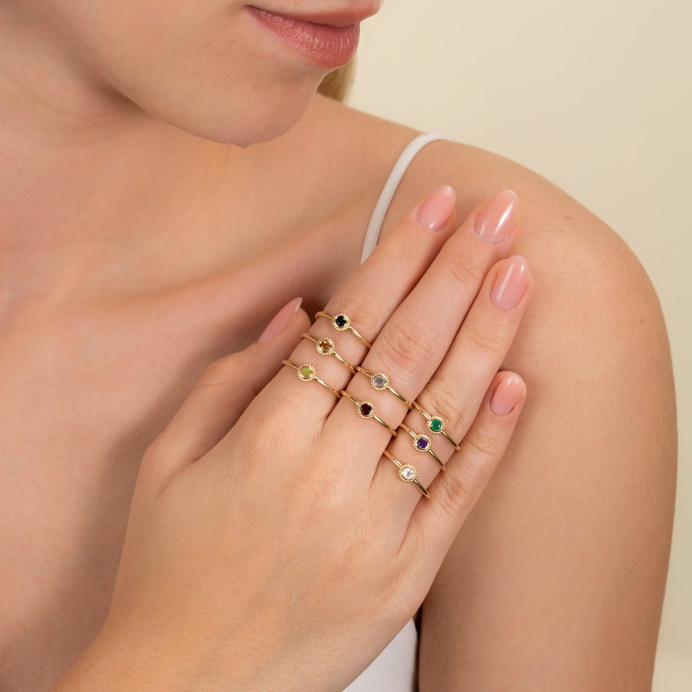 Solid Gold Emerald Art Deco Ring