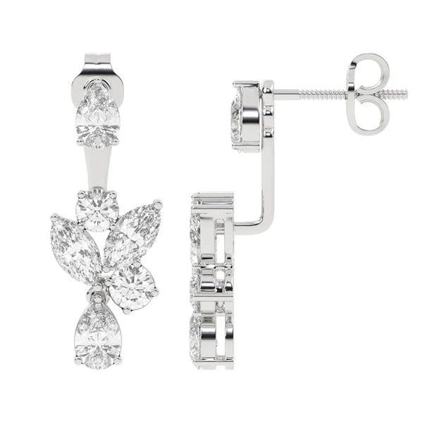 Solid Gold lab Grown Diamond Ear Climbers