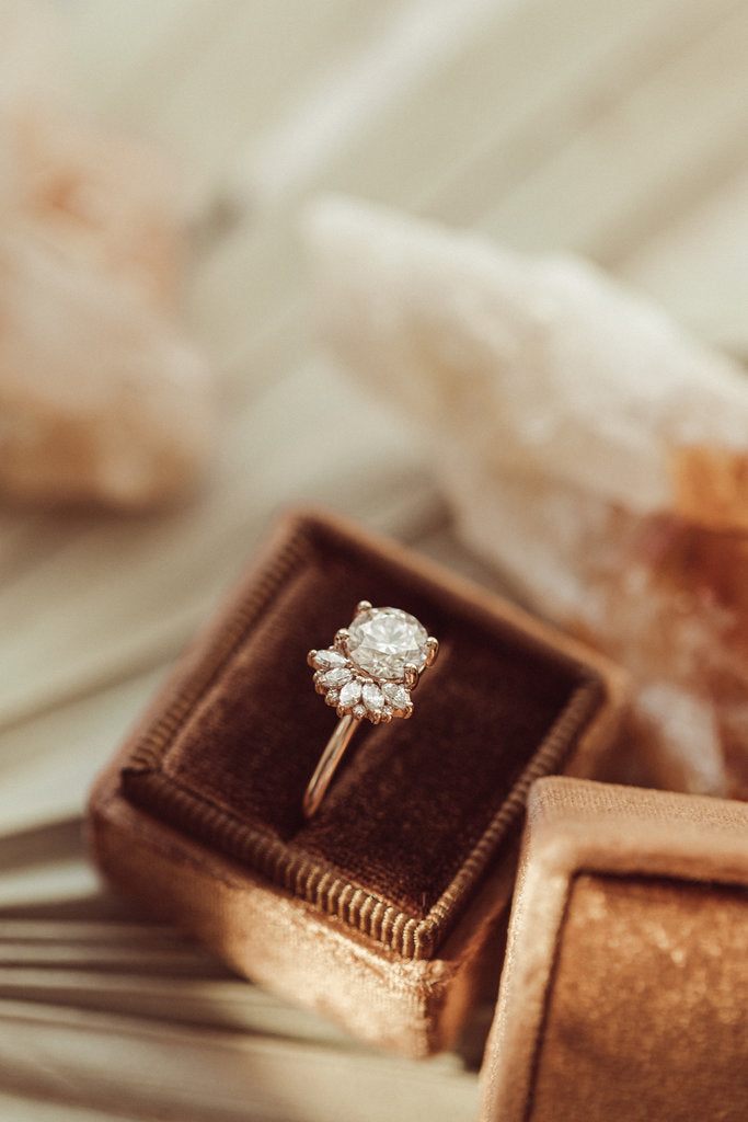 Solid Gold Rio Round Ring | Moissanite Diamond Round Ring For Women