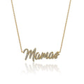 Solid Gold Diamond Mamas Necklace