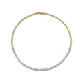 Solid Gold Oval Diamond Choker