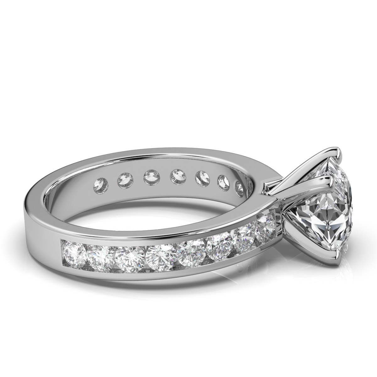 14K Solid Gold 3 CT Lab Grown Diamond Ring