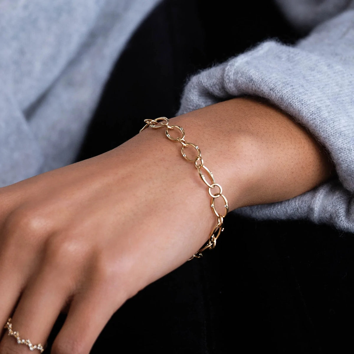 Solid Gold Diamond Tethered Bracelet (53686E)