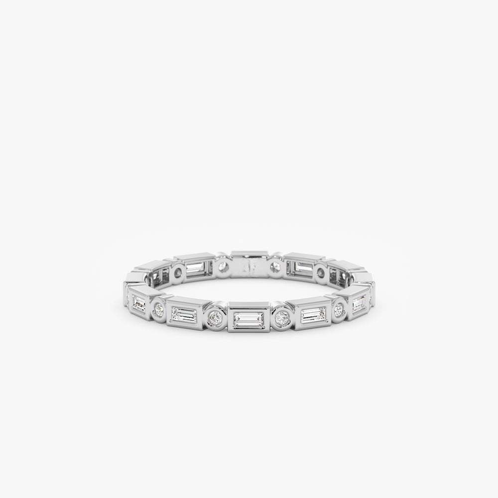 Solid Gold Bezel Diamond Eternity Ring (B21EDF)