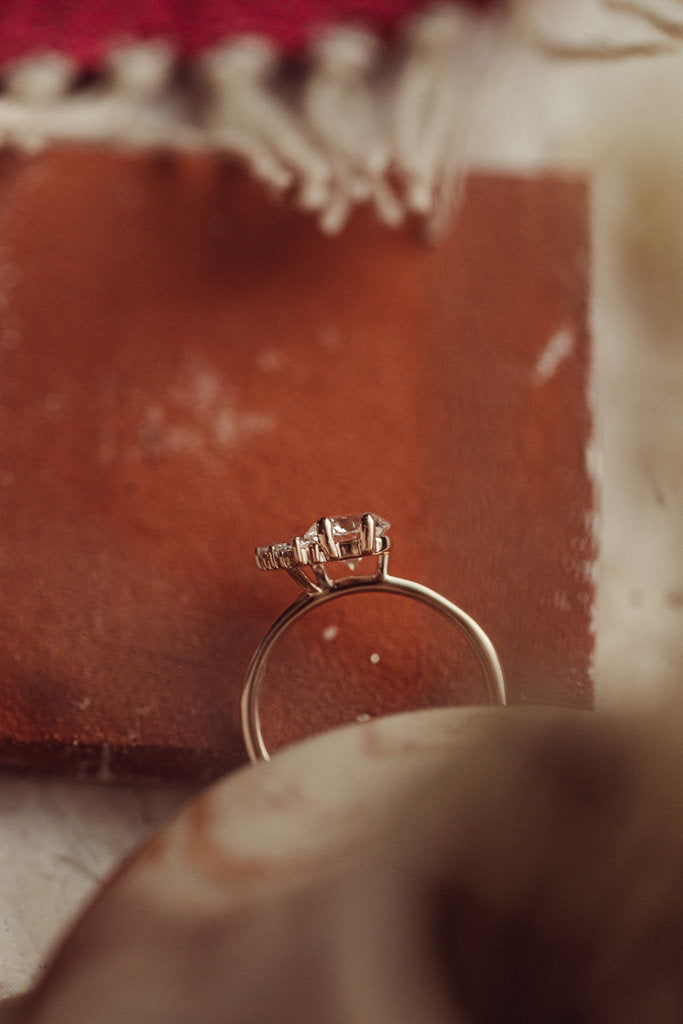 Solid Gold Rio Round Ring | Moissanite Diamond Round Ring For Women