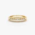Solid Gold Double Diamond Band