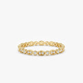 Solid Gold Diamond Art Deco Eternity Ring
