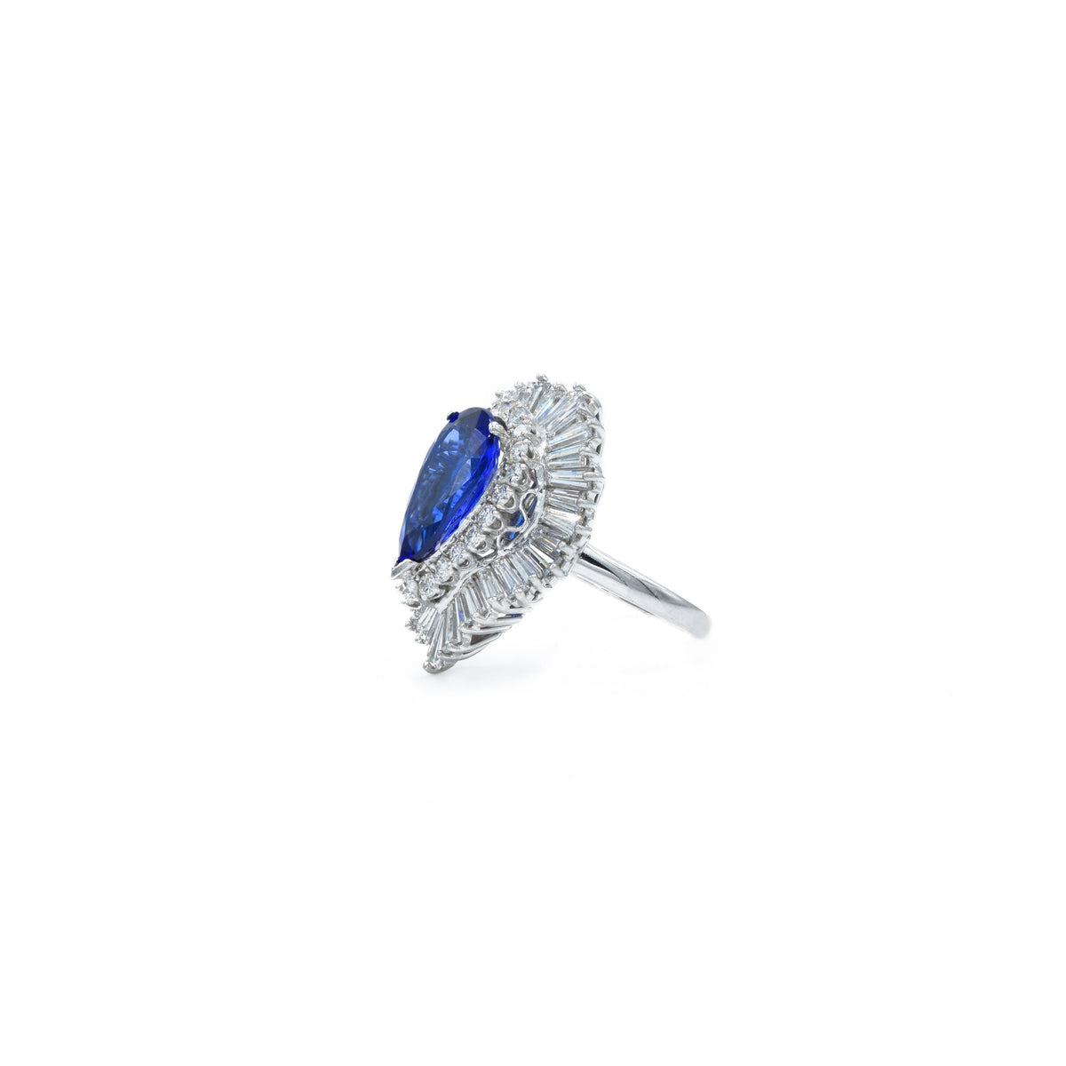 Solid Gold Tanzanite Engagement Ring and 4.27ct Diamond Ring