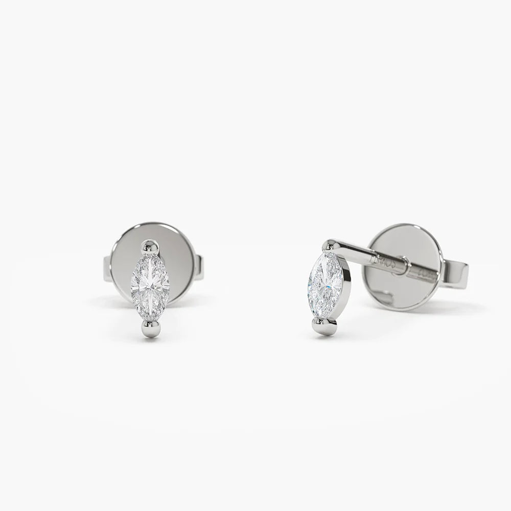 Solid Gold Single Baguette Helix Piercing Earring