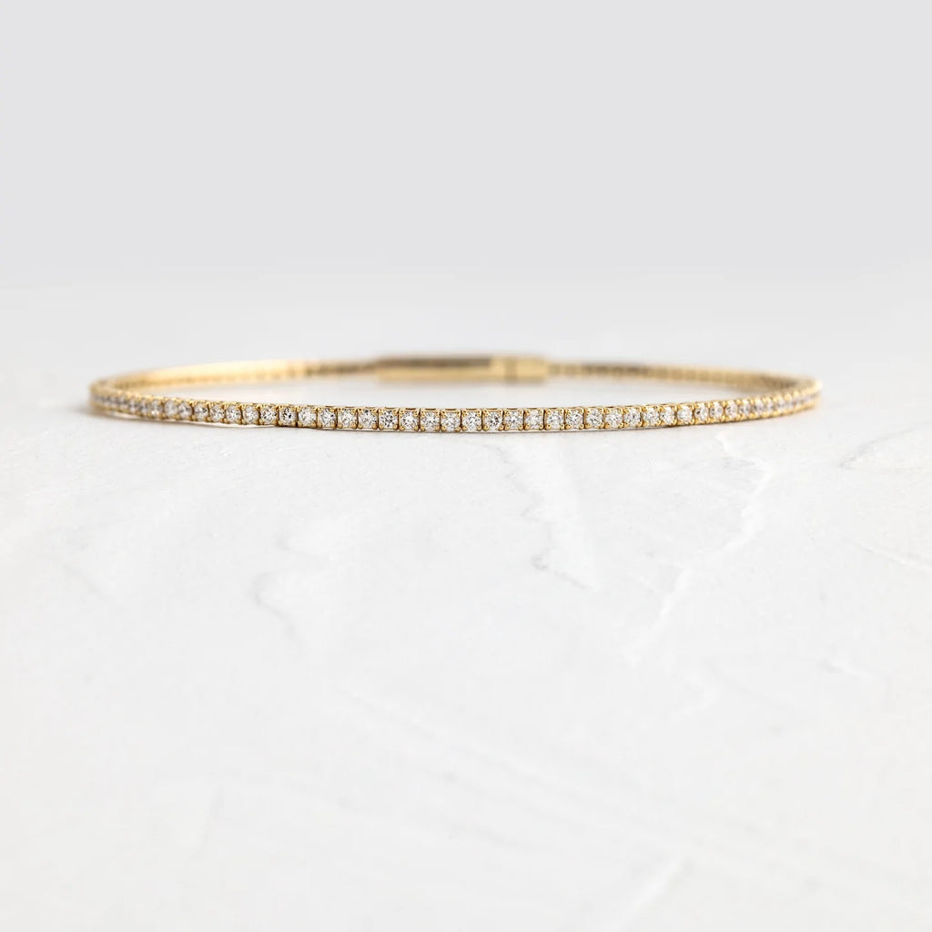 Solid Gold Diamond Wisp Bracelet
