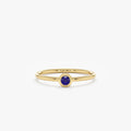 Solid Gold Natural Blue Sapphire Ring (569EE2)