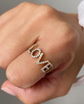 Solid Gold Love Diamond Ring
