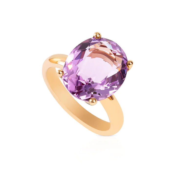 Solid Gold Amethyst Ring (05FF3C)