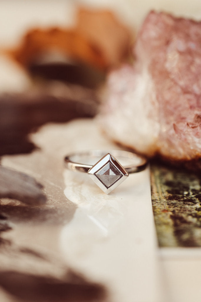 Solid Gold The Lena 0.70 ct Kite Rustic Diamond Ring