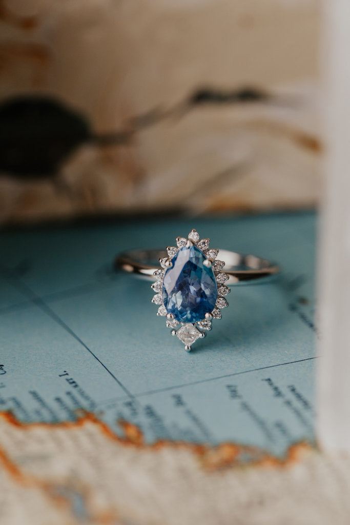 Solid Gold Montana Sapphire Ring