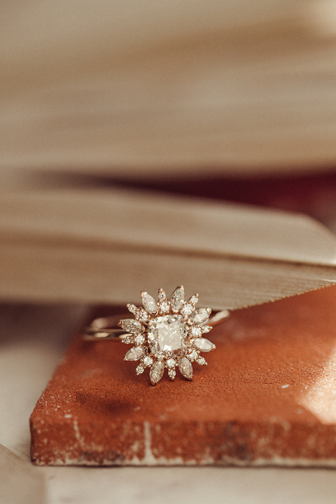 Solid Gold Lab-grown Cushion Ring