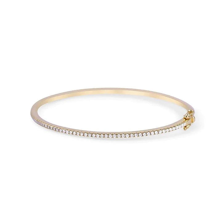 Solid Gold Classic Diamond Bangle (5C34CD)